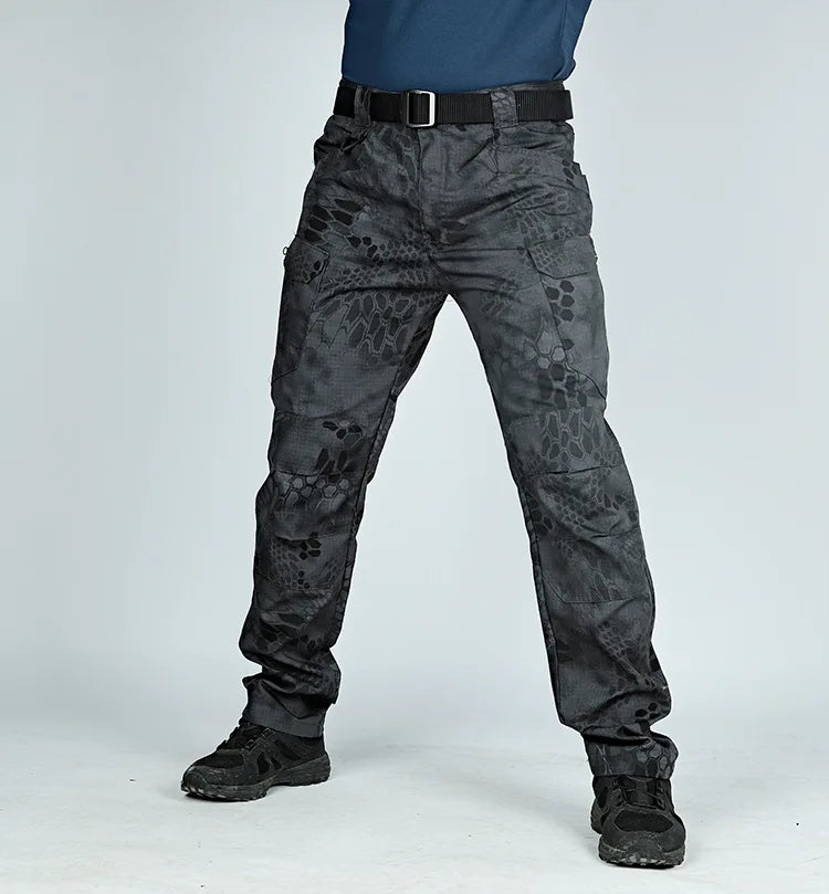 Tactical Cargo Pants Men Combat Outdoor Hiking Work Joggers Lightweight Trousers Male Elasticity Multiple Pockets Resistant Pant