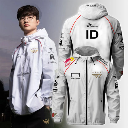 Chaqueta de uniforme del equipo de deportes electrónicos T1 RED BULL 2025, nueva, para las finales mundiales de League of Legends, para hombres, de LOL Games Faker
