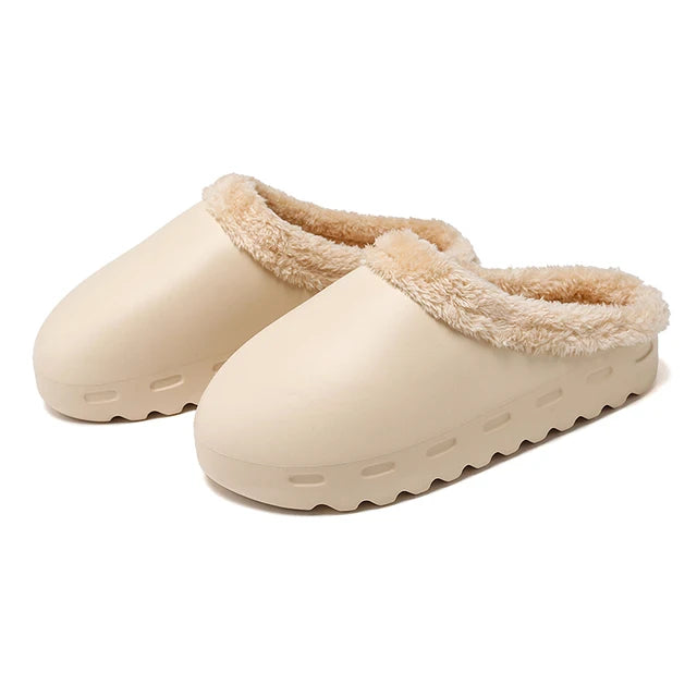 Pantuflas de felpa para hombre, suaves, cálidas y cómodas, de algodón para interiores y el hogar, a la moda para invierno. 