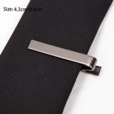 New Tie Clips for Men's Metal Necktie Bar Dress Shirts Tie Pin for Wedding Ceremony Metal Silver Color Tie Clip Man Accessories