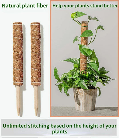 Palos de palma de coco para trepar plantas con palos Palos de palma de coco extensibles y deformables para accesorios de plantas de jardinería