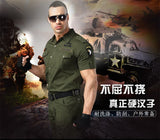 Short Sleeved Shirts Men Tactical T-shirt Spring Summer Workwear Cotton Vintage Shirt  Army Embroidery Pocket Cargo Tees