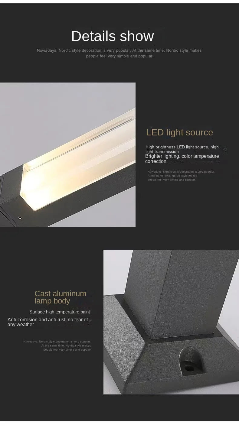 DC voltage outdoor landscape light LED outdoor lawn light IP65 waterproof aluminum alloy material 10W power simple design