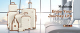 7ce Lightweight Durable Luggage Set, Family Travel Suitcase with TSA Lock and Smooth Spinner Wheels-Pie