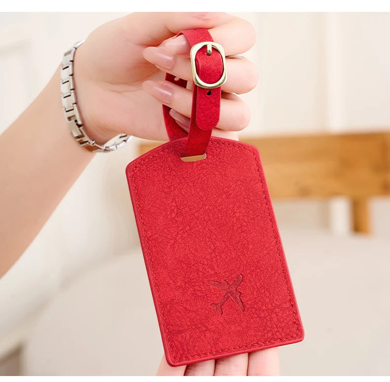 Fashionable new PU luggage tag, boarding pass for overseas travel, luggage tag, anti-loss name card, luggage tag