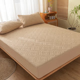 Waterproof Quilted Mattress Cover - Cotton Top, Antibacterial Fiber Fill, TPU Waterproof Layer - A-Class Health Standard