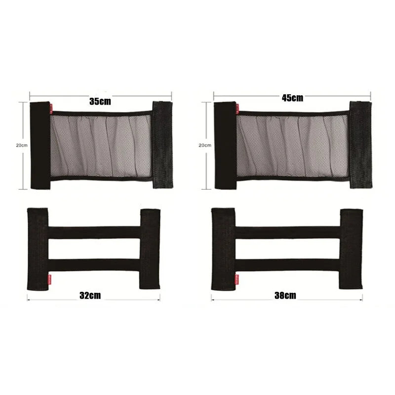 Car Back Rear Trunk Elastic Mesh Fixed Straps Car Interior Organizer Extinguisher Storage Net Seat Back Fixing Bag Car Accessory