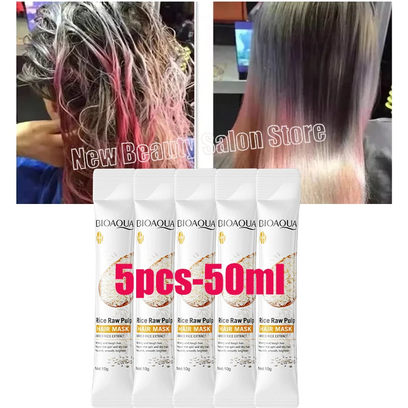Mascarilla capilar mágica profesional reparadora natural que previene la sequedad, las puntas abiertas, repara el daño, el frizz y los enredos. Cuidado suave y liso en 5 segundos.