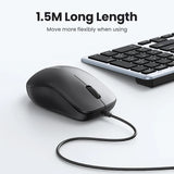 UGREEN USB Wired Mouse with Ergonomic Design 1200 DPI 3 Buttons Mouse for Laptops and PCs