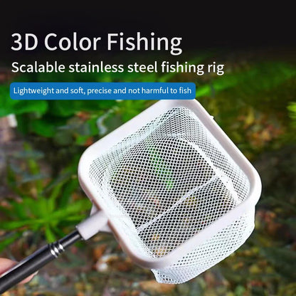 Fishing Landing Net Rustproof Corrosion Resistant Stainless Steel Fishing Net For Catchin Fish Shrimp Tank Aquarium Accessories