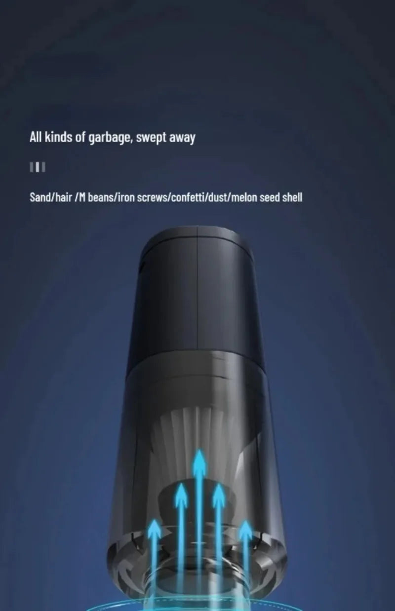 ITUTN Car Vacuum Cleaner 4 in 1 Mini Powerful Cleaning Machine Strong Suction Handheld for Car Wireless Portable Home Appliance