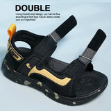 Kids Boys Trendy Camouflage Platform Strap Sandals Lightweight Soft Sole Non-slip Girls Children For Summer Outdoor Beach Shoe