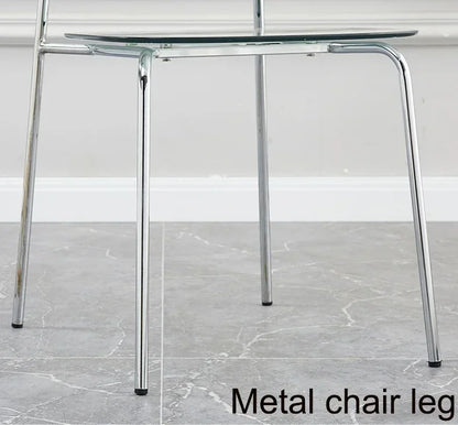 Modern Simple Household Transparent Dining Chair Backrest Single Person Leisure Net Red Table Plastic Chair Makeup Chairs  стул