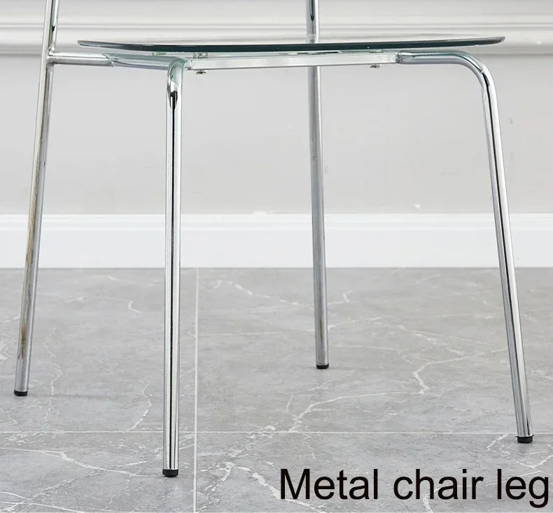 Modern Simple Household Transparent Dining Chair Backrest Single Person Leisure Net Red Table Plastic Chair Makeup Chairs  стул