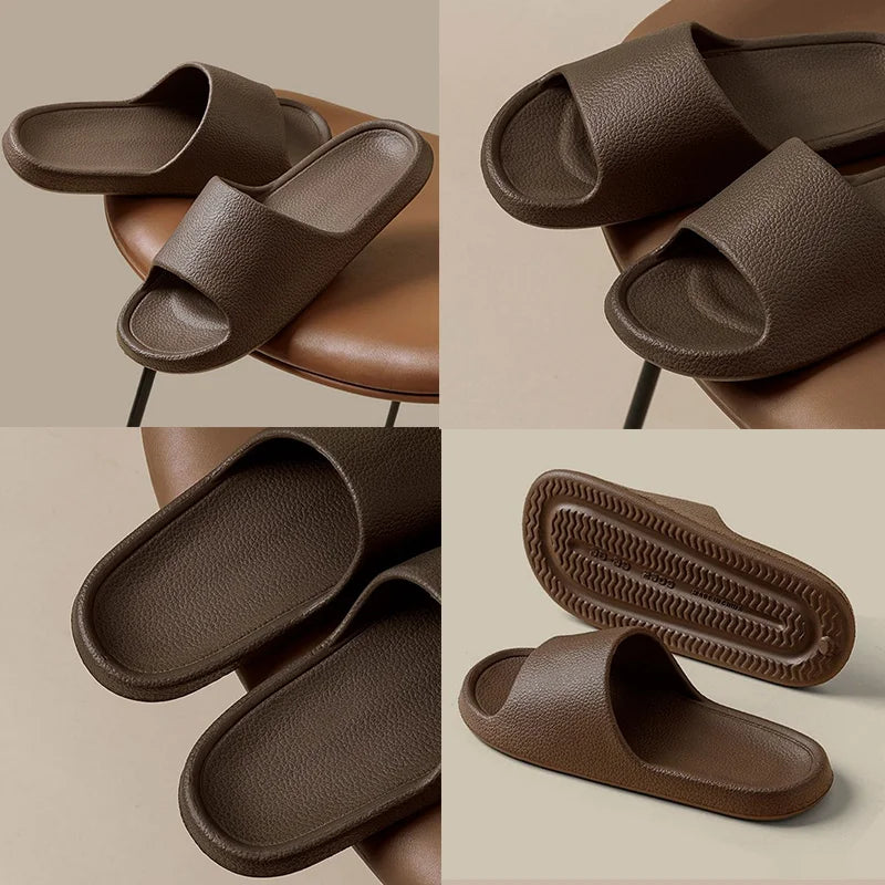 Summer Fashion Slippers Women's Shoes Cloud Slippers For Men Home Flat Sandals Massage Flip Flops Couples Bathroom Indoor Slides