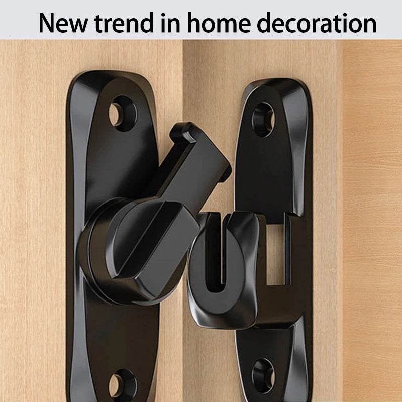 1pc Sliding Door Latch Home Security Latch Bolt Zinc Alloy 90 180 Degree Easy Install Lock Bathroom Sliding Door Bolt Latch