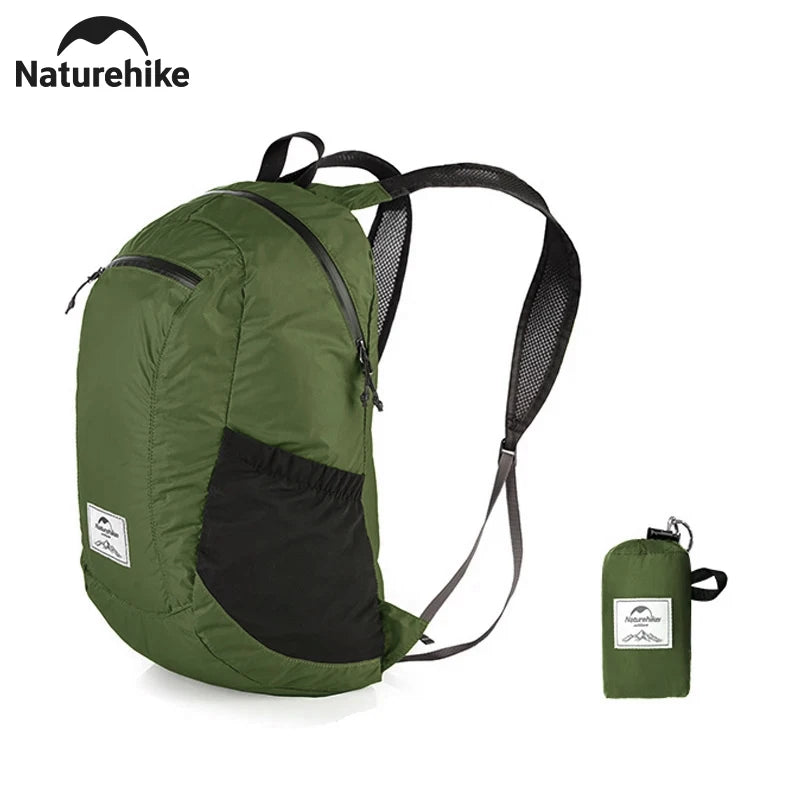 Naturehike New 30L Camping Backpack Large Capacity Portable Foldable Waterproof Shoulder Bag Outdoor Travel Hiking Picnic Bag
