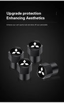 4 tapas de válvula de neumático de coche, cubiertas de metal para rueda, accesorios para Mitsubishi Eclipse Lancer Pajero ASX Colt I200 Space Delica Ex