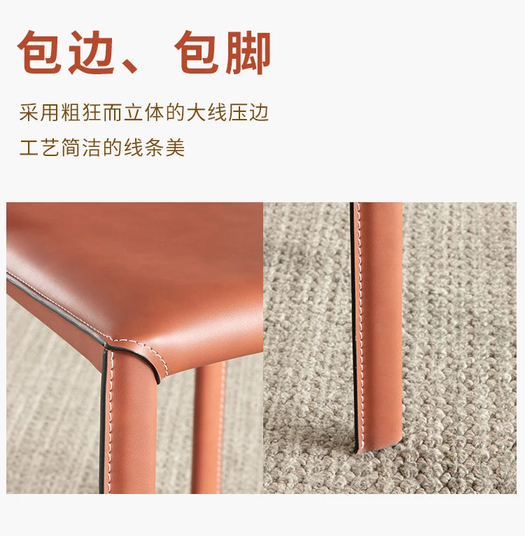 Stackable Household Dining Chairs Italian Style Minimalism Light Luxury Dining Chairs Makeup Backrest Cadeira Home Furniture