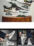 2024 Autumn New Casual Sports Shoes Men's Leather Low-Top Fashion Trend Easy-Match Running Shoes Men's Skateboard Shoes Suitable for Outdoor Sports