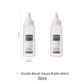 SHIMOYAMA 340ml Sauce Bottle Condiment Squeeze Bottles for Ketchup Mustard Hot Sauces Honey Dispenser Gravy Cruet Kitchen Gadget