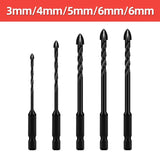Cross Hex Tile Drill Bit For Glass Concrete Ceramic Tile Hole Opener Tungsten Carbide Hard Alloy Bits Set Tools 3 4 5 6 8 10 12mm