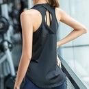 Camiseta de tirantes de verano de secado rápido, de malla fina, sin espalda, holgada, informal, versátil, para yoga, deportes, fitness, correr. 