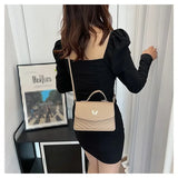 PU Versatile and Fashionable Portable Small Square Bag Single Shoulder Crossbody Bag Luxury Designer Handbag Women's Bags