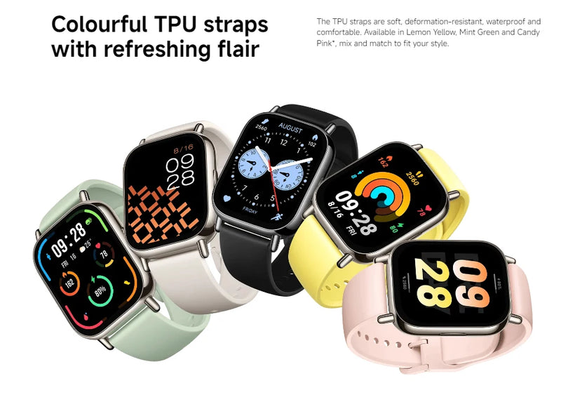 Global Version Xiaomi Redmi Watch 5 Lite 1.96'' AMOLED display 18-Day Battery life Built-in GNSS 5ATM Bluetooth® calling