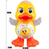 Pato eléctrico bailarín, divertido, parpadeante, con luz intermitente, sacude el cuerpo, lindo animal de dibujos animados musical, juguete educativo, regalo para niños
