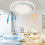Modern Ceiling Fan with Light Simple Smart Bladeless Electric Fan Remote Control Dimming Silent Timing Light Home Cooling Fan