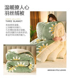 Plaid Super Thick Warm Blankets for Winter Autumn Milk Fleece Thicken Warmth Sleeping Blanket Soft Fluffy Comforter Quilt Duvet