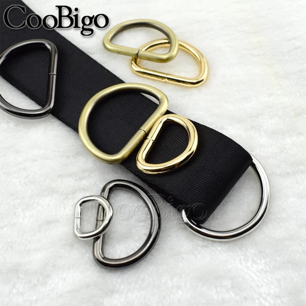 Metal D Ring D-rings Buckle for Belt Handbag Strap Bag Hardware Sewing Accessories 10mm 13mm 15mm 20mm 25mm 32mm 38mm 50mm
