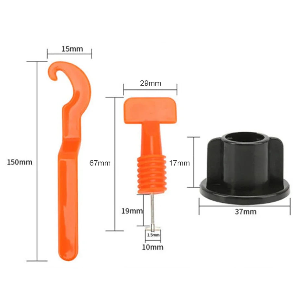 51-204Pcs Floor Tile Leveling System Clips Spacers Porcelain Ceramic Leveler Kit For Tile Laying Wall Fixing Construction Tools