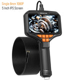 5'' IPS Screen Handheld Endoscope Car Inspection Borescope Video Camera Single Dual Triple Autofocus Lens USB Probe Waterproof