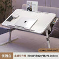 Lift Foldable Laptop Table for Bed Stand Lap Lazy Learning Desk Student Computer Desk for Working Read with Radiator Drawer