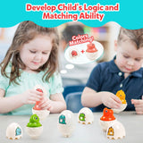 Matching Eggs Toys for Kids 1 2 3Toddlers Montessori Toys Easter Eggs Baby Shape Sorter Games Children Educational Learning Toys