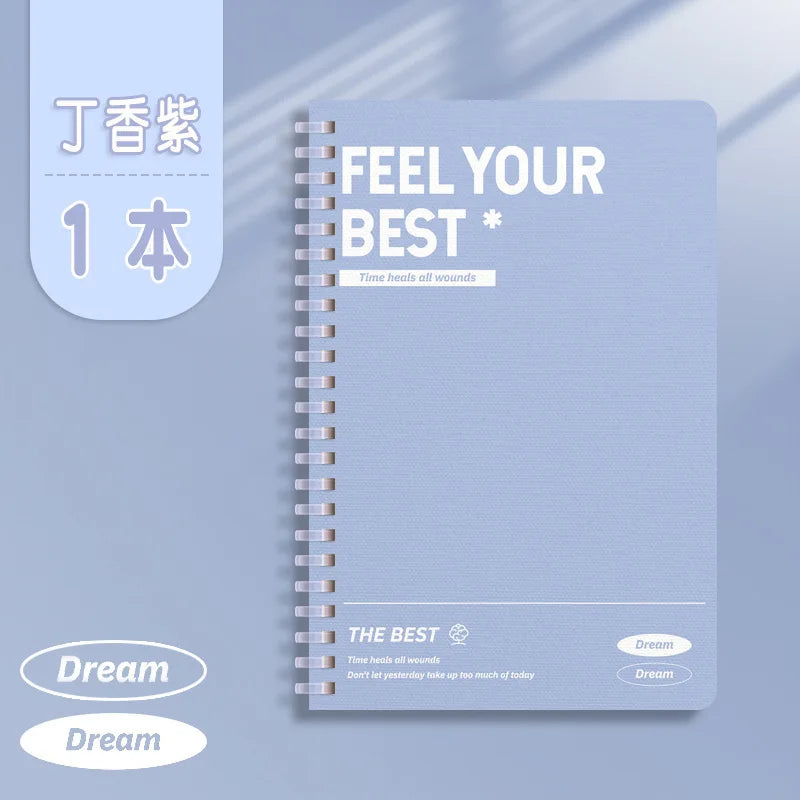A5 B5 Thickened Spiral Notebooks Perforated Pages Loose-leaf Notebook for Students School Office Stationery Supplies