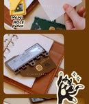 3-Hole 4mm Card Hole Punch Limited Edition Loose Leaf Notebook M5/A7 Portable Binder Punching Machine Office Supplies For 1paper