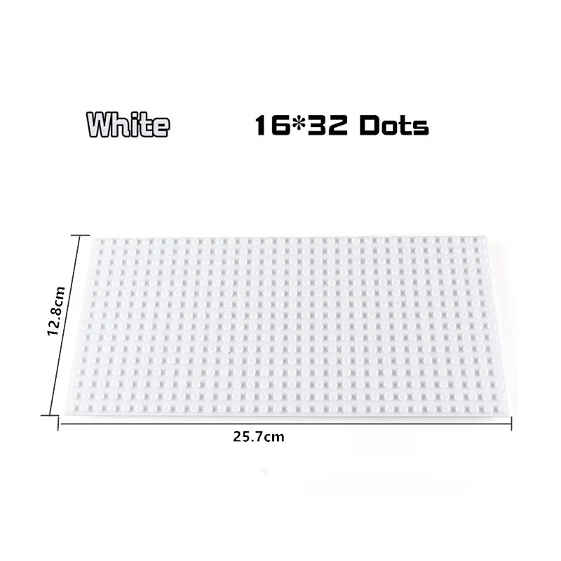 Placa base de 32 x 32, 16 x 32, 16 x 16 puntos, bloques de construcción, placa base de plástico para bricolaje, accesorios de ladrillo clásicos, juguete para niños