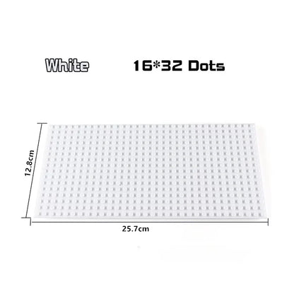 Placa base de 32 x 32, 16 x 32, 16 x 16 puntos, bloques de construcción, placa base de plástico para bricolaje, accesorios de ladrillo clásicos, juguete para niños