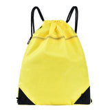Unisex Sports Backpack Foldable Water-resistant Pure Color Drawstring Backpack Travel Portable Beach Bag