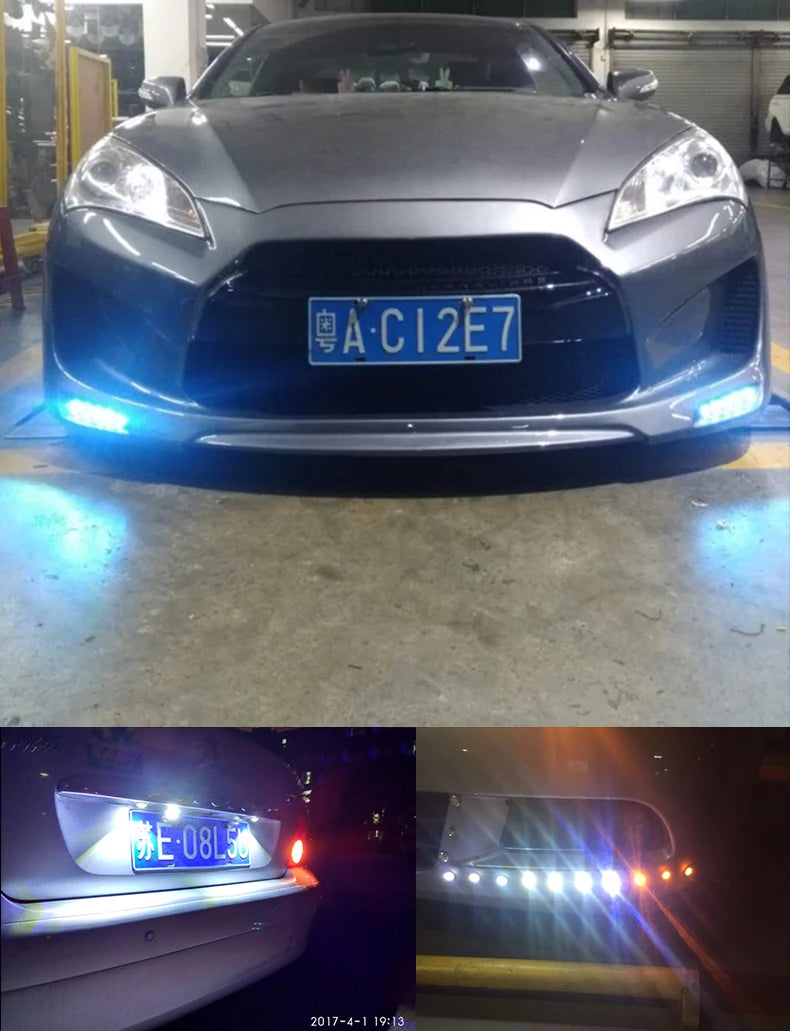 1pcs Eagle Eye LED Car Light Bright Daytime Running Lights DRL For Motorcycle Auto Parking signal Lapms 12v 24v Alloy Shell