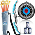 LED Light Up Bow and Arrow Set for Kids, Archery Toys, Ages 4-8-12, with 10 Suction Cup Arrows, Target and Quiver, Boys 