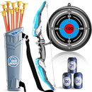 LED Light Up Bow and Arrow Set for Kids, Archery Toys, Ages 4-8-12, with 10 Suction Cup Arrows, Target and Quiver, Boys 