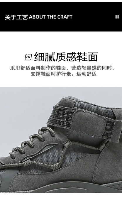 Men Boots Tactical Combat Boots for Men Outdoor Hiking Winter Shoes Light No Slip Men Desert Ankle Boots Bota