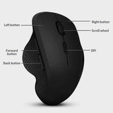 Ratón inalámbrico ergonómico Bluetooth VUUV para computadora portátil Macbook 1600DPI modo dual recargable para iOS Android tableta