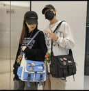 Harajuku Men Nylon Crossbody Bags for Women Messenger Bag Girls School Book Bags Youth Canvas Handbags Shoulder Bag Sac Bolsas