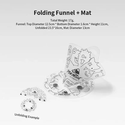 Outdoor Lightweight Folding Tableware Portable Bowl Dinner Plate Coffee Filter Funnel Water Cup Multi-purpose Camping Tableware