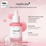 Medicube Salmon DNA PDRN Pink Peptide Serum,Smooth&Fast-Absorbing,Refreshing&Non-Sticky,Korean Skincare,K-Beauty,Korean Makeup